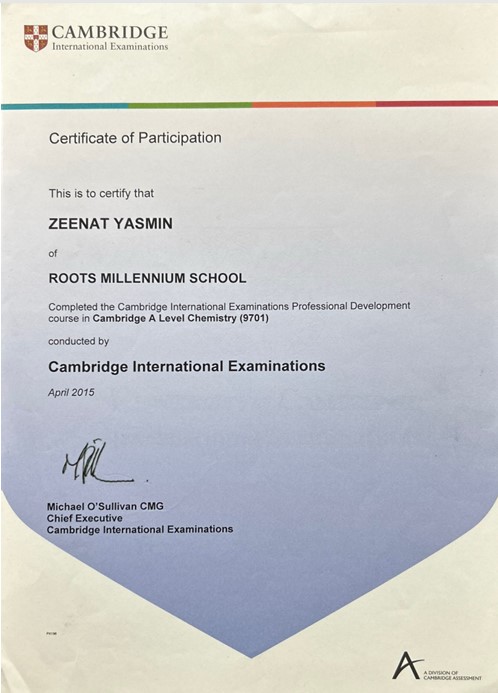 Certificate K